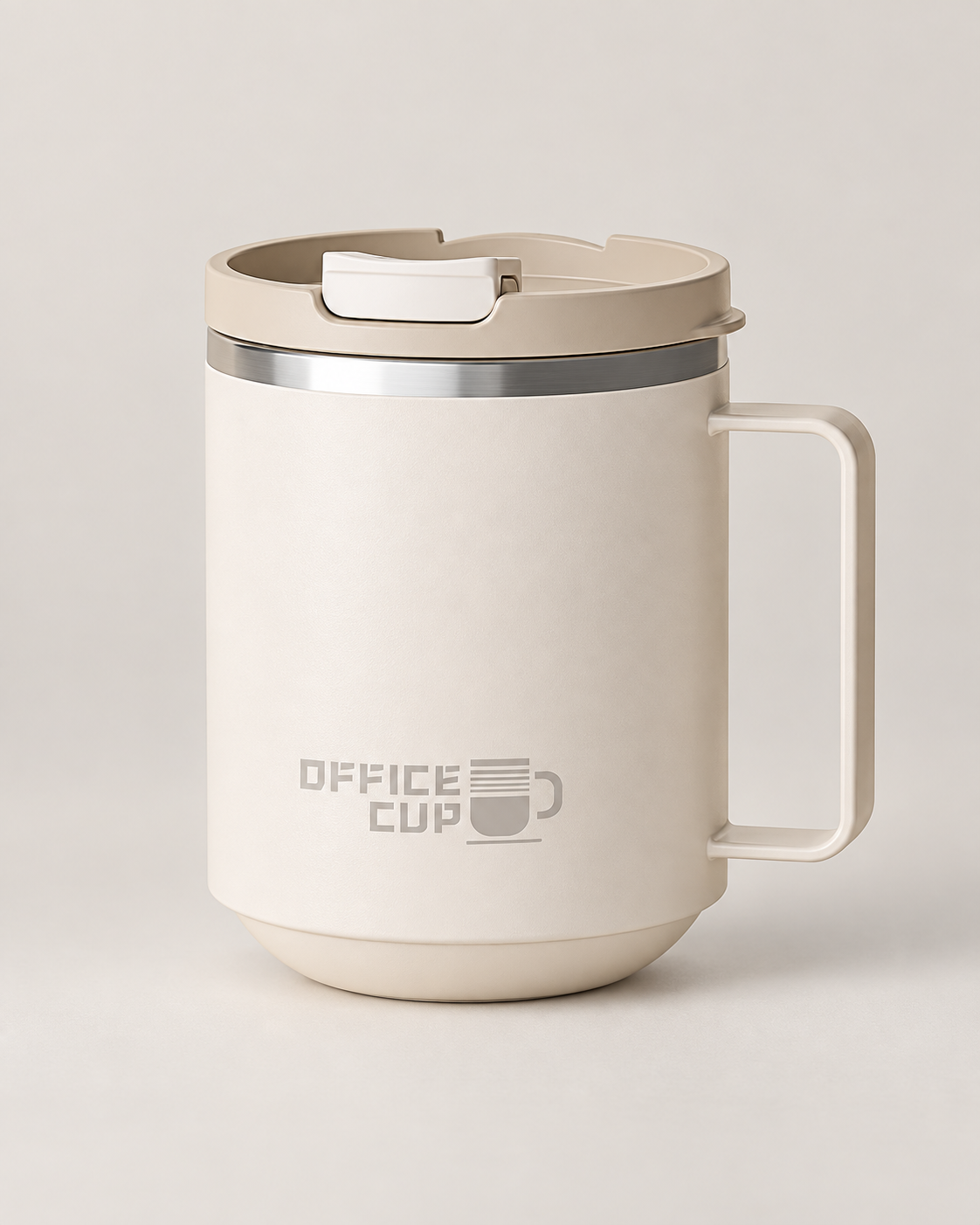 Taza Térmica Office Cup 500 ml con Asa – Acero Inoxidable y Tapa Antiderrames