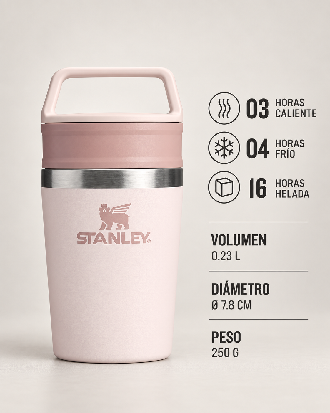 Vaso Cafe Térmico Stanley 0,23 L con Asa