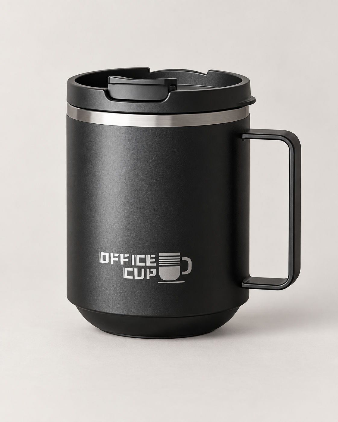 Taza Térmica Office Cup 500 ml con Asa – Acero Inoxidable y Tapa Antiderrames