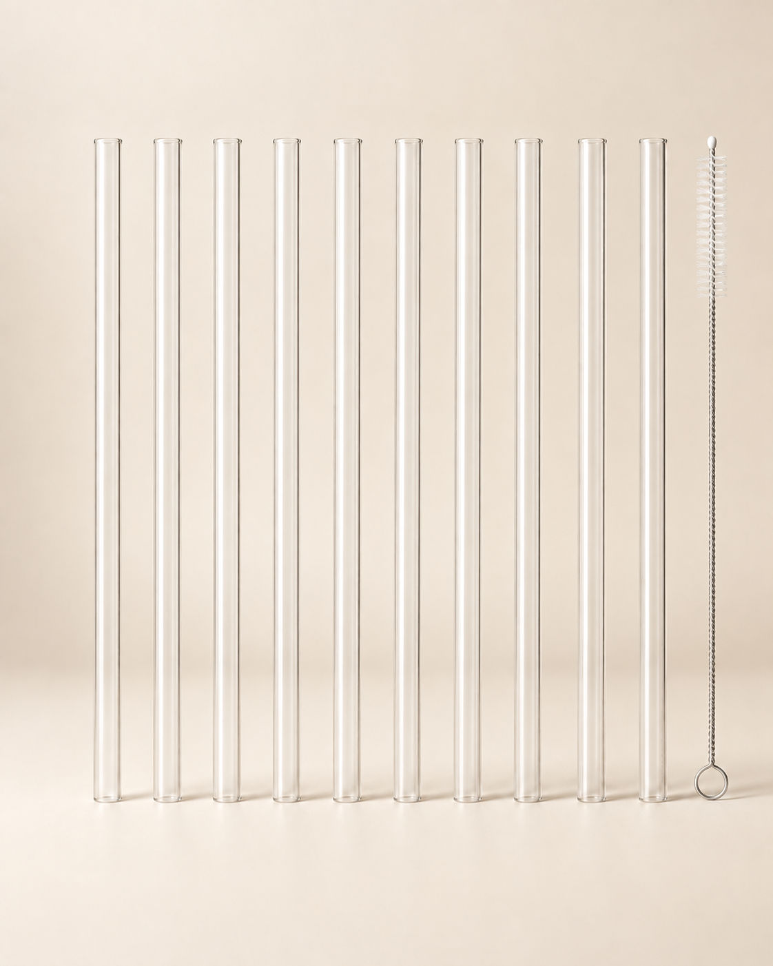 Set de Pajitas Reutilizables de 30 cm + Cepillo de Limpieza para termos